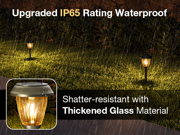 garden lights solar powered waterproof