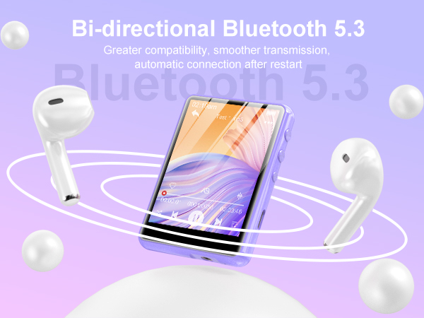 64GB MP3 Player with Bluetooth 5.3