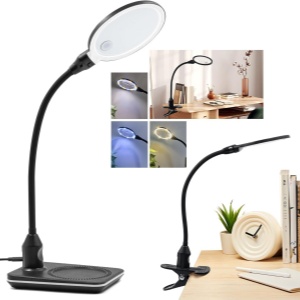 magnifying glass with light and stand