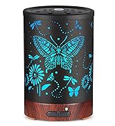 Ceramic Essential Oils Diffuser,Cool Mist Humidifier,Aromatherapy Fragrance Oil Diffuser with 7 L...