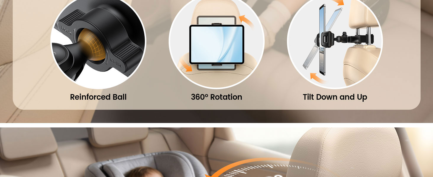 car tablet mount for back seat
