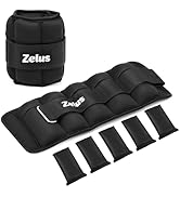 ZELUS 1 Pair Adjustable Ankle Weights, 2 4 6 8 10 lb Modularized Leg Weight Straps for Women Men,...