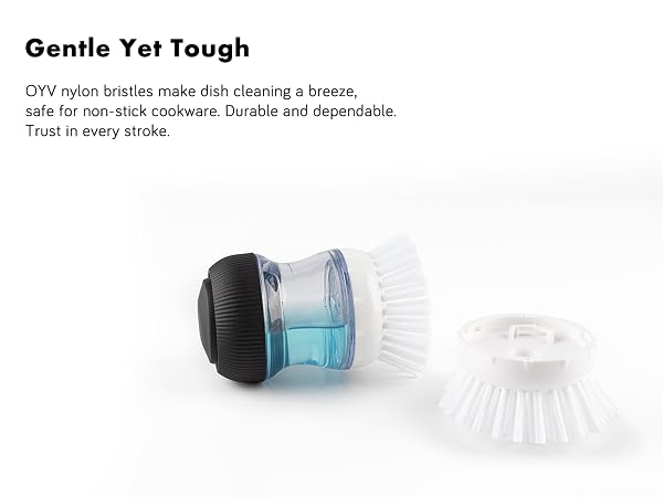 dish scrubber with soap dispenser
