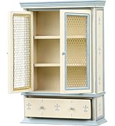 NUOBESTY Wooden Dollhouse Bookshelf Cabinet Dollhouse Display Shelf Miniature Display Bookcase Mo...