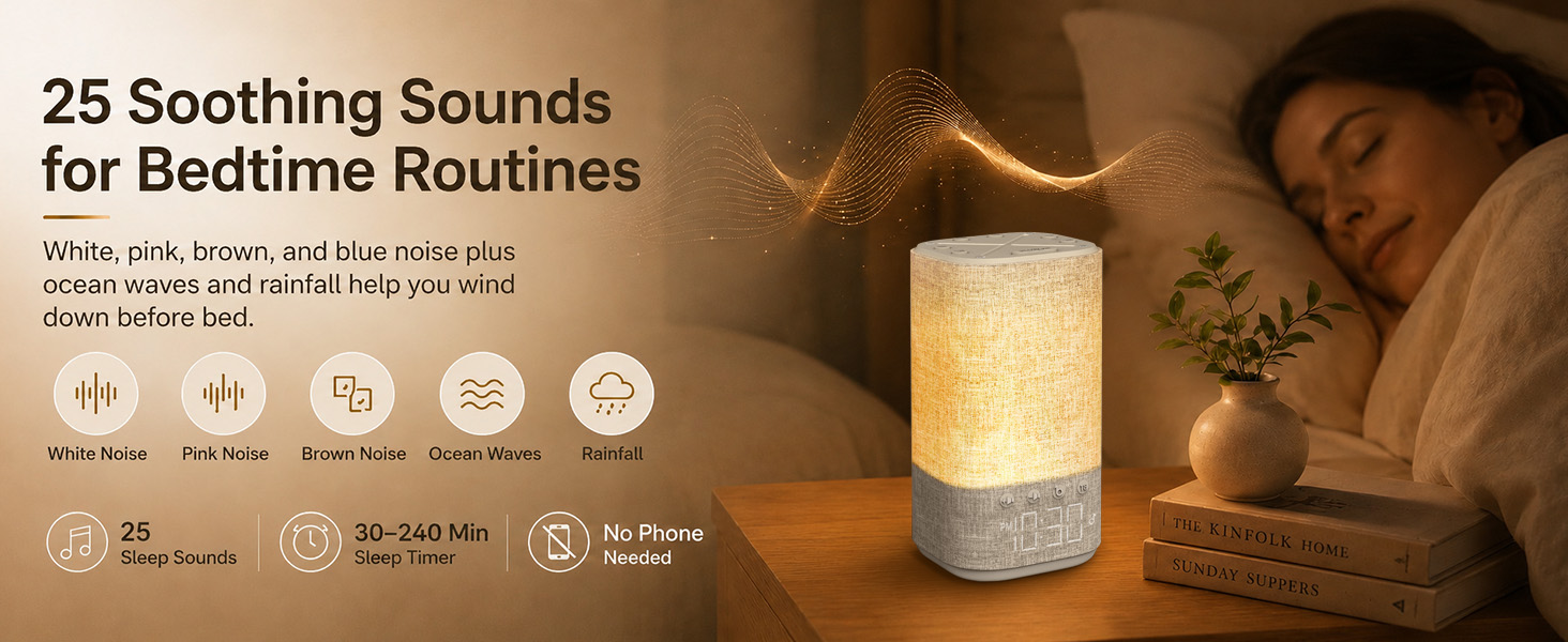 alarm clock with sound machine