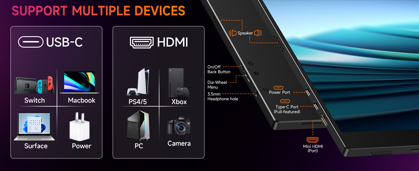 AYY portable monitor for laptop