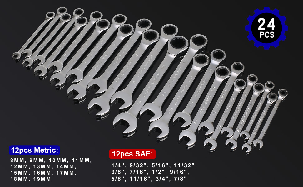 Qnkaa Ratcheting Wrench Set