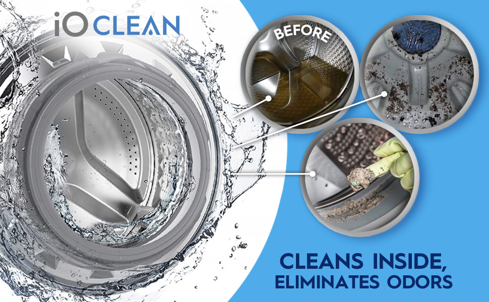 io clean washing machine cleaner tablets before and after