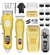HIENA PRO Professional Hair Clipper Set, Rechargeable Cordless Barber Kit and Hair Cutting Set, E...