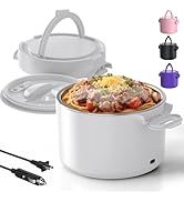 Electric Lunch Box, 33OZ Portable Food Warmer | 100W Rapid Heating &amp; Leak-Proof 304 Stainless Ste...