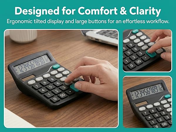 Dual Power Electronic Calculators