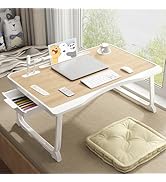 Laptop Desk for Bed, Laptop Bed Tray Table with Storage Drawer and Cup Holder, Laptop Bed Desk Tr...
