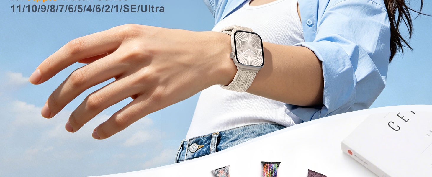 Magnetic Nylon Solo Loop Sport Strap for iWatch