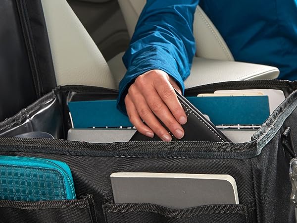 high road carhop black front seat organizer