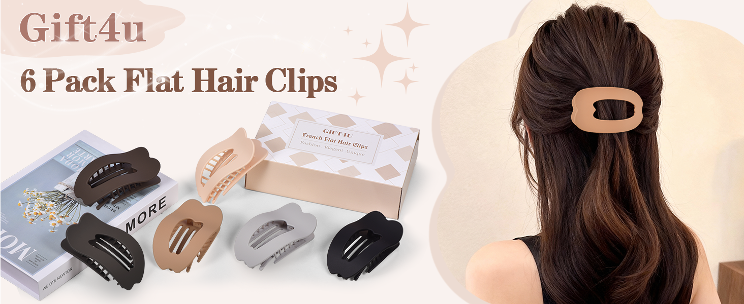 flat hair clips
