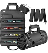 Reniteco Heavy Duty Roll-Up Tool Bag with 2 Detachable Zipper Pouches, Compact and Portable Large...