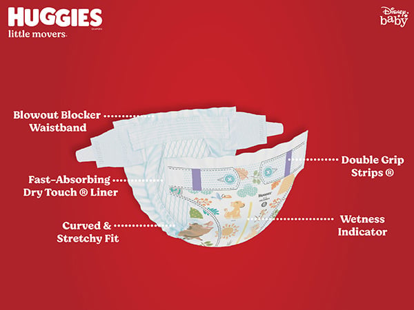 huggies little movers features and benefits