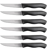Brenium Paring Knife, 6-Piece Set, Knives with Straight Edge 4 Inch Blade, Stainless Steel, Spear...