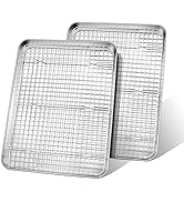 Half Sheet Baking Pan &amp; Wire Rack, Leonyo 17.5