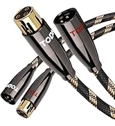 TODN A Pair Balanced XLR Cable for Audiophile, Professional XLR Mic Stereo Audio Cable with O-C-C...