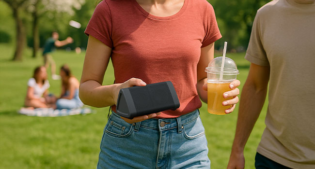 OontZ Angle 3 Bluetooth Speaker, Black