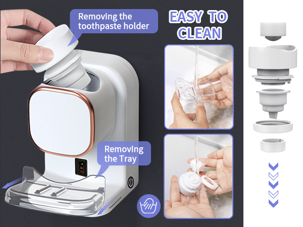 Wall Mounted Electric Toothpaste Dispenser for Kids and Adults