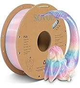 Sovol 3D Printer Silk Shiny Multicolored Gradient Fast Change Rainbow PLA 1kg (2.2 lbs) Spool 3D ...