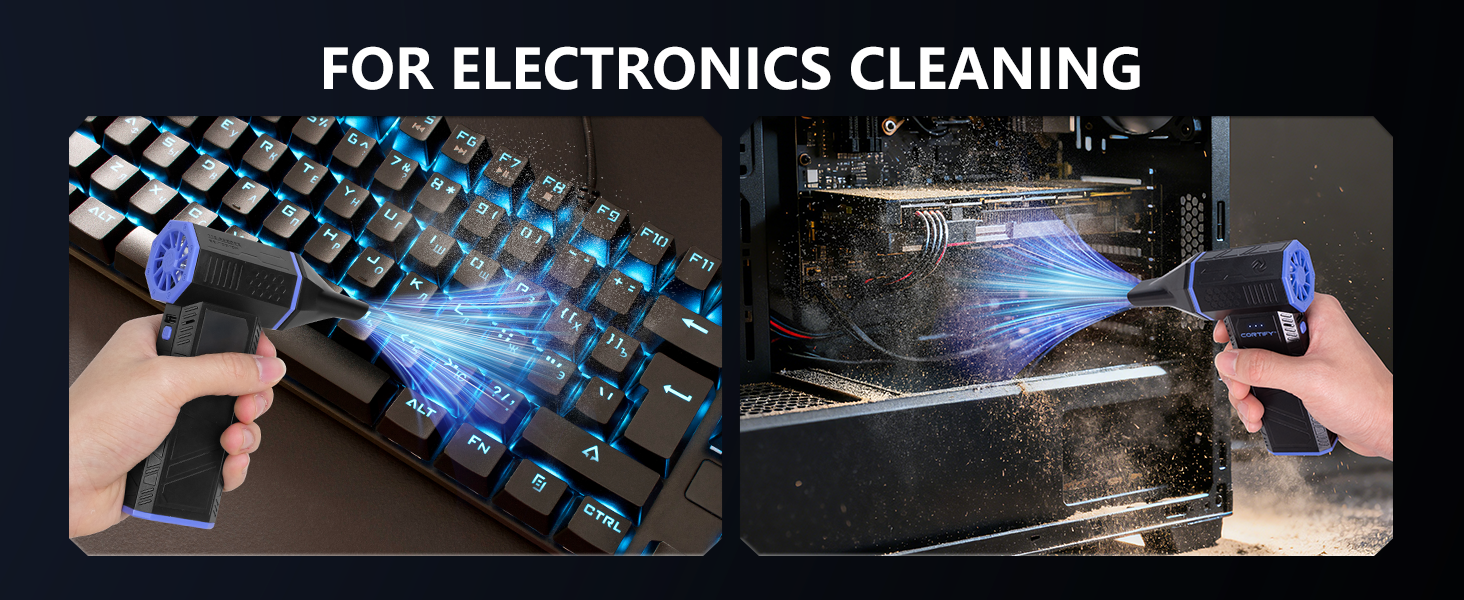 compressed air duster for keyboard and computer cleaning