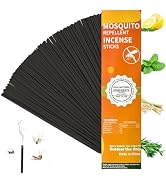 120 Pack Mosquito Repellent Sticks, Deet Free Citronella Incense Sticks Plant-Based, for Outdoor ...