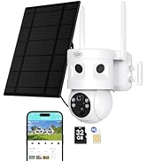 4G LTE Cellular Security Camera 180°Automatic Intrusion Detection and 360°Panoramic View Home and...