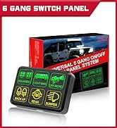 6 Gang Switch Panel, OFFROADTOWN Universal Circuit Control Box Button Switch Electronic Relay Sys...