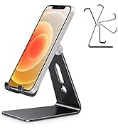 OMOTON Adjustable Cell Phone Stand, C2 Aluminum Desktop Phone Holder Dock Compatible with iPhone ...
