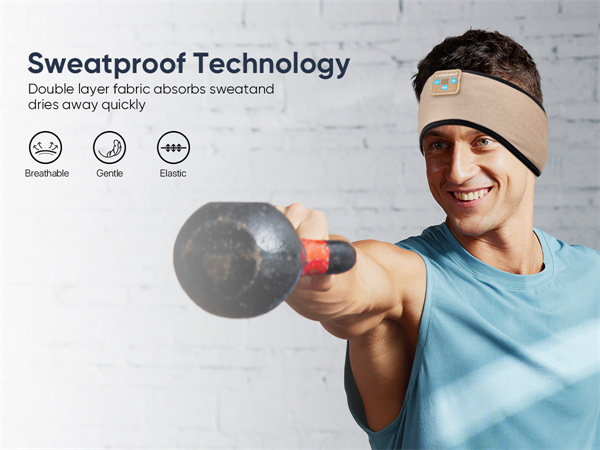 headband with headphones built in