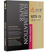 A-SUB Sublimation Paper 8.5x11 Inch 110 Sheets for Any Inkjet Printer which Match Sublimation Ink...