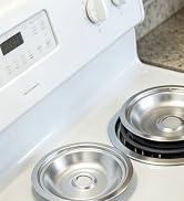 Drip Pan Electric Stove Burner Covers for Whirlpool W10278125, 4 Pack(2x6" and 2x8")