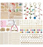 Riwiuue 668 Pcs Lip Gloss Keychain Making Kit, DIY Charms Key Chain Kit with Charm, Pendant, Jump...