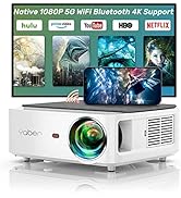 Projector with WiFi and Bluetooth, 13000L Outdoor Movie Projector 4K Supported, YABER V6 Native 1...