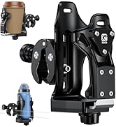 Kewig Anti-Theft Motorcycle Cup Holder, Extra Large Adjustable Size Bike Water Bottle Holder for ...