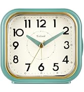Tinload 4.3" Vintage Retro Analog Alarm Clock, Super Silent Non Ticking Clock with Manual Light, ...