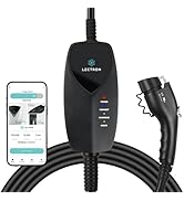 Lectron Portable Level 1 J1772 EV Charger with Wi-Fi/App Control - 12 Amp, 120V Portable Charger ...