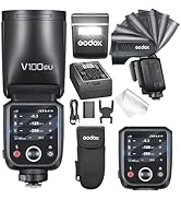 GODOX V100 C Godox Flash for Canon - 100Ws TTL Flash for Canon EOS Cameras, Touchscreen Control, ...