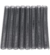 1/2 Inch Wire Cinch Book Binding Black 3:1 Pitch, 100 Pack Double Loop Metal Spiral for Bindings ...