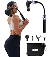 CAREKING 2-in-1 Detachable Percussion Massage Gun with Extension Handle, Back Massager for Pain R...