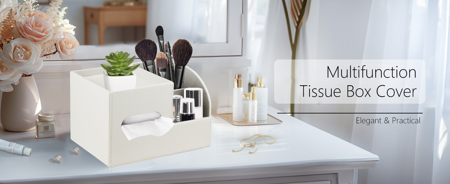 tissue box cover holder bathroom decor kleenex storage cube square boxes tissues leather organizer 