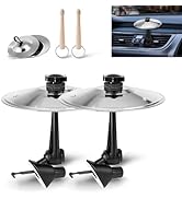 PIFOOG 2 Pack Car Cymbal Air Vent Mini Drum Sticks Clip on Car Crash Cymbals Set Auto Musical Sym...
