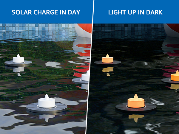 floating solar pool lights