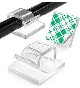60PCS Adhesive Cable Clips, Heavy-Duty Cord Clips for Cable Management, Outdoor Christmas Light C...