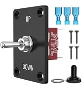 Momentary Toggle Switch, Malictele SPDT 3Pin Waterproof (ON)-Off-(ON) Toggle Switch 12V DC 30A Mo...