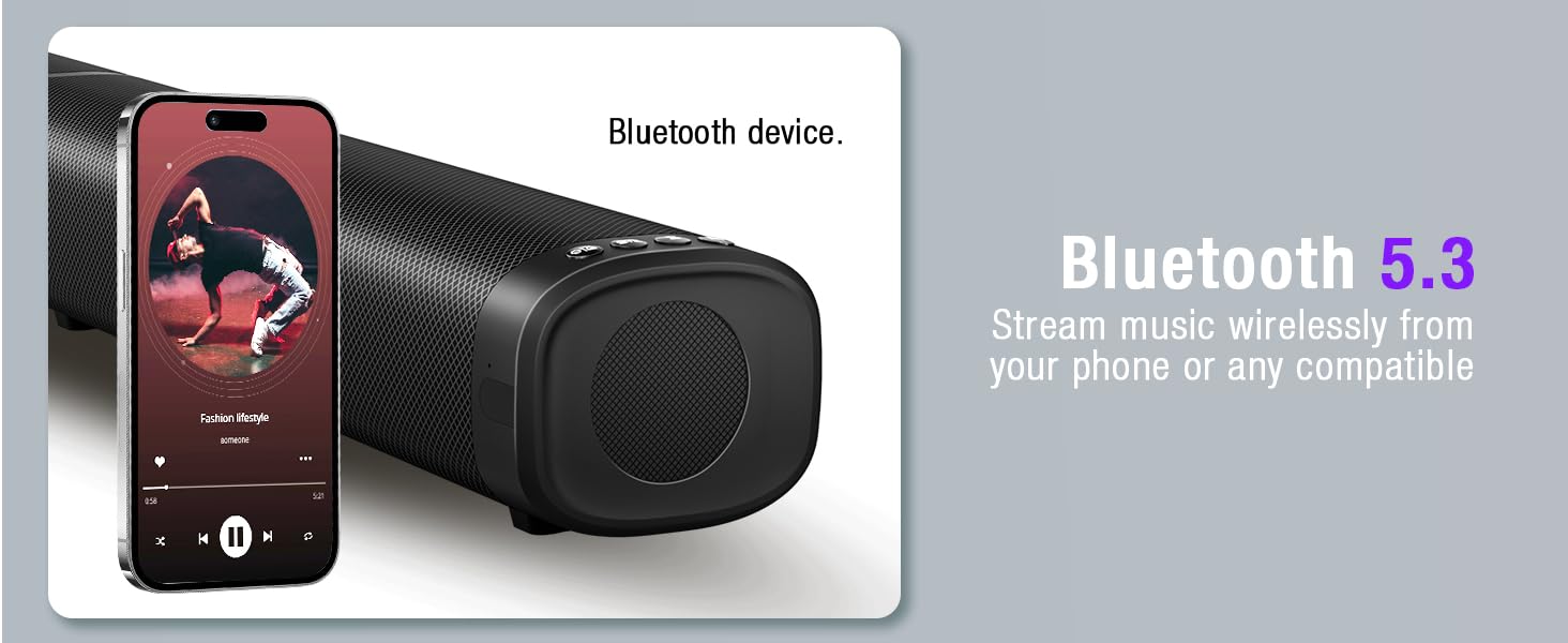 Bluetooth 5.3 Soundbar