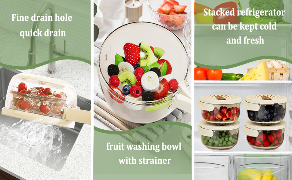 fruit cleaning bowl with strainer,multipurpose drain basket,multipurpose drain basket with lid